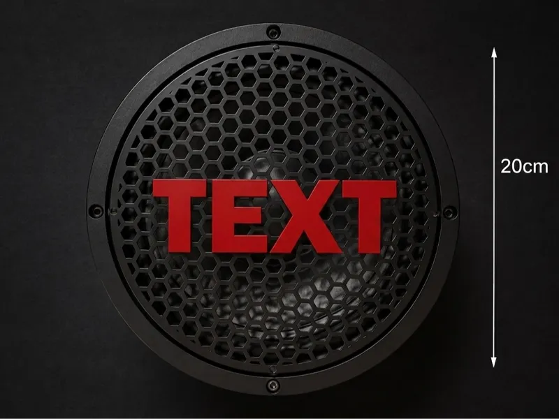 Griglia Woofer 20cm personalizzata con testo