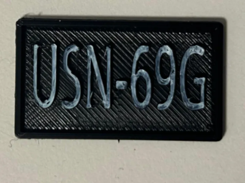 US Military License Plate 1:12