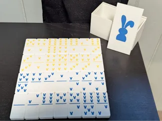 Easter Bunny Domino Set w/ Box