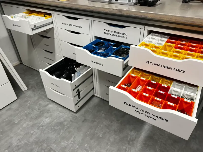 IKEA ALEX & Malm sorting system - Boxes