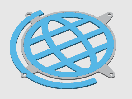 Frutiger Aero Internet Globe PC fan cover