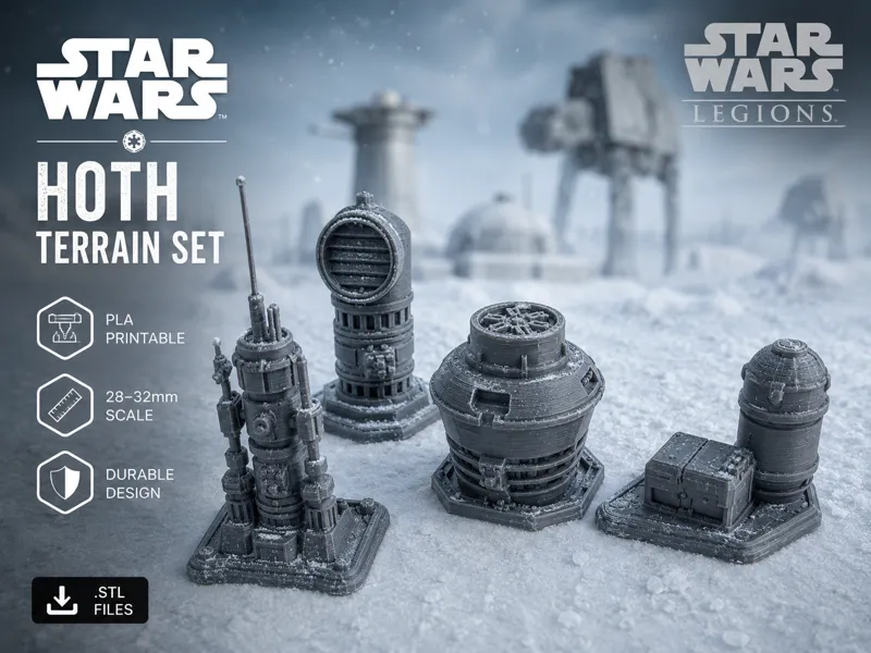 Hoth Battlefield Utilities Set - Tabletop Terrain