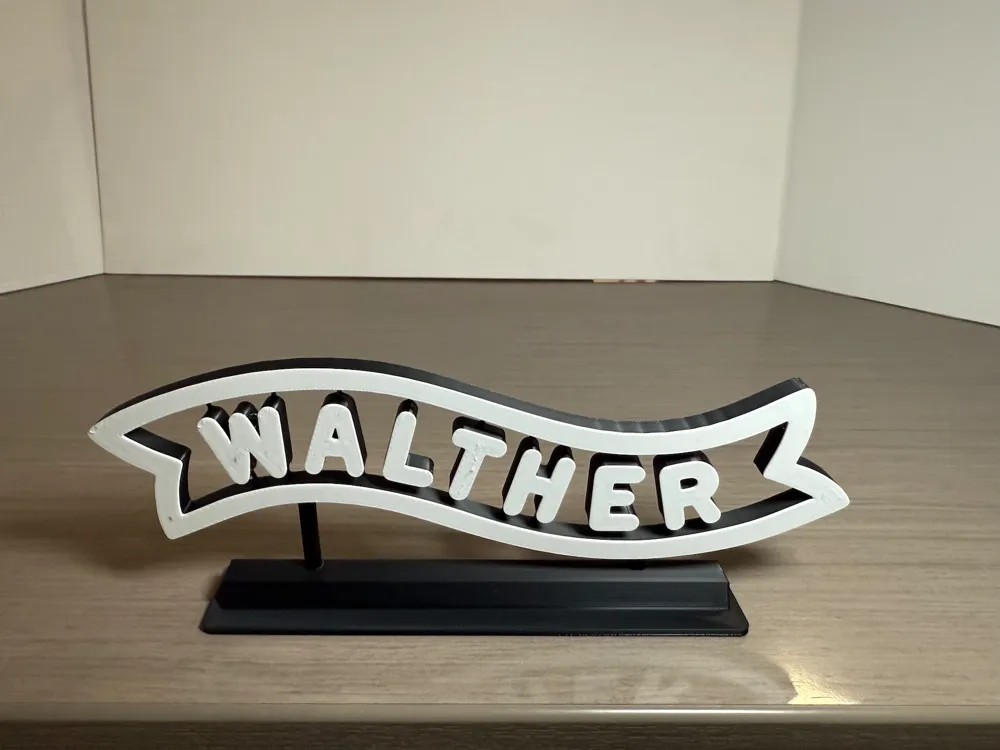 Walther Logo 3D Floating Sign / Display by Jrosen73 - MakerWorld