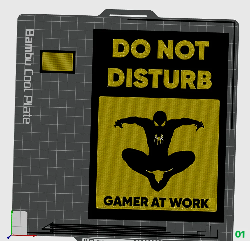 Spiderman Game Sign / Do Not Disturb / Wall Art - Free 3D Print