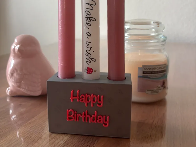 Happy Birthday Kerzenhalter