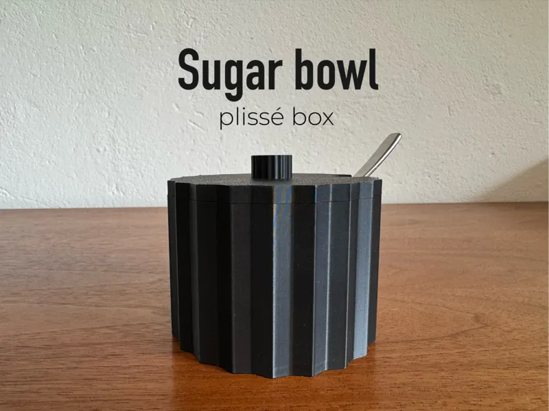 Pleated sugar bowl with lid plissé Alessi Style