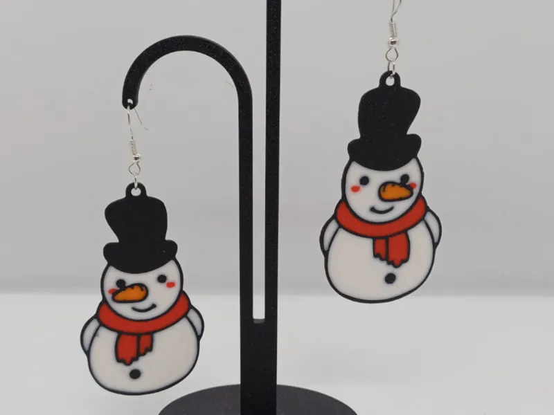 Snowman earrings