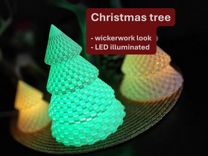 Weihnachtsbaum, Korb-Optik,Teelicht kompatibel