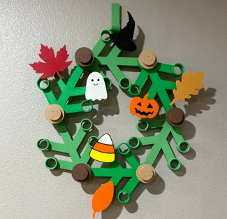 "brick" Wreath Fall & Halloween Decoration
