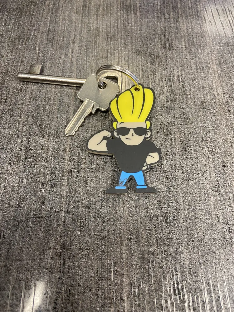 Johnny Bravo-inspired keychain! by GAF 3D MakerWorld: Download Free 3D ...