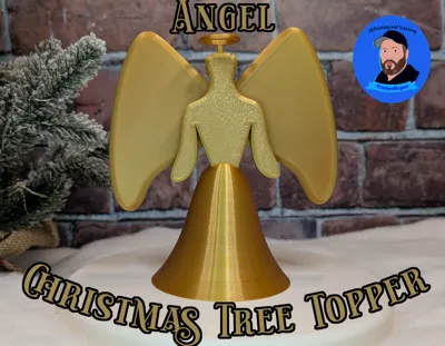 Tree Topper Angel Vector Classic Angel Christmas Tree Topper by PrinterMcgee - MakerWorld