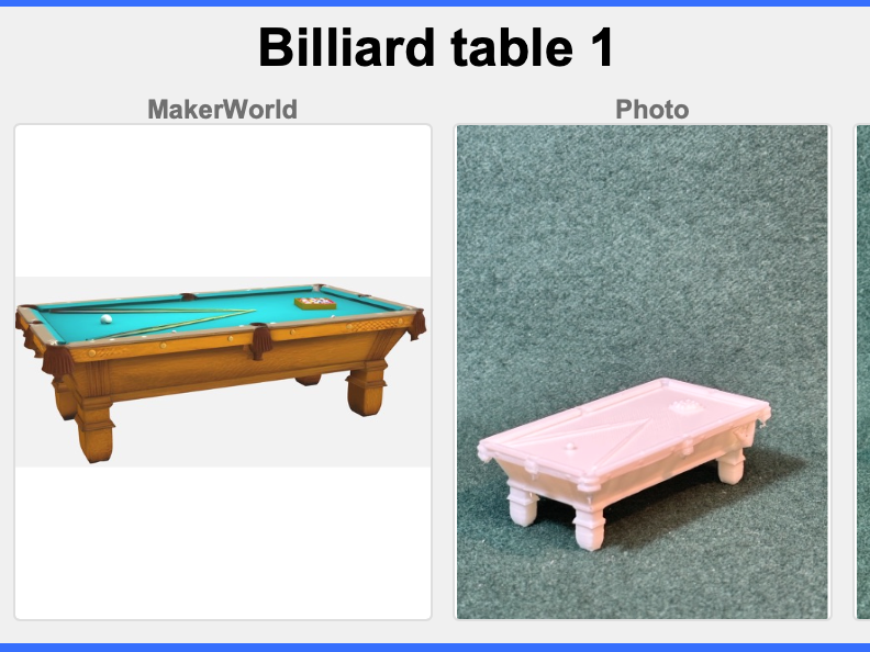 RPG • Dollhouse • Mini: Vict Era Billiard table 1