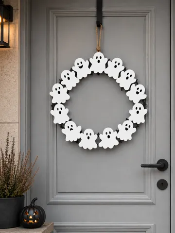 Adorno temático: Haloween door wreath ghost x 2 — vista de referencia 4