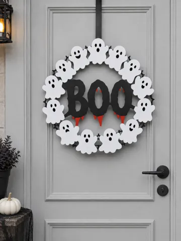 Adorno temático: Haloween door wreath ghost x 2 — vista de referencia 3