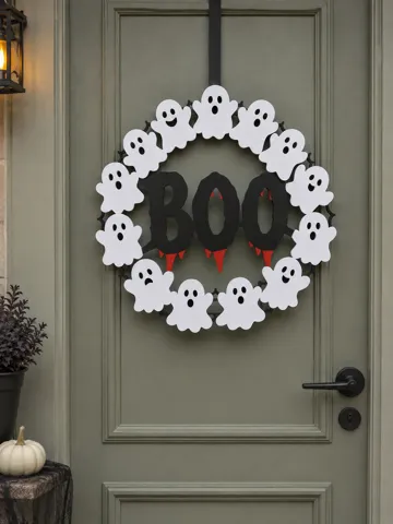 Adorno temático: Haloween door wreath ghost x 2 — vista de referencia 5