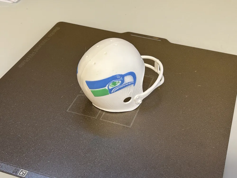 Retro Seattle Seahawks Mini Helmet - Free 3D Print Model - MakerWorld