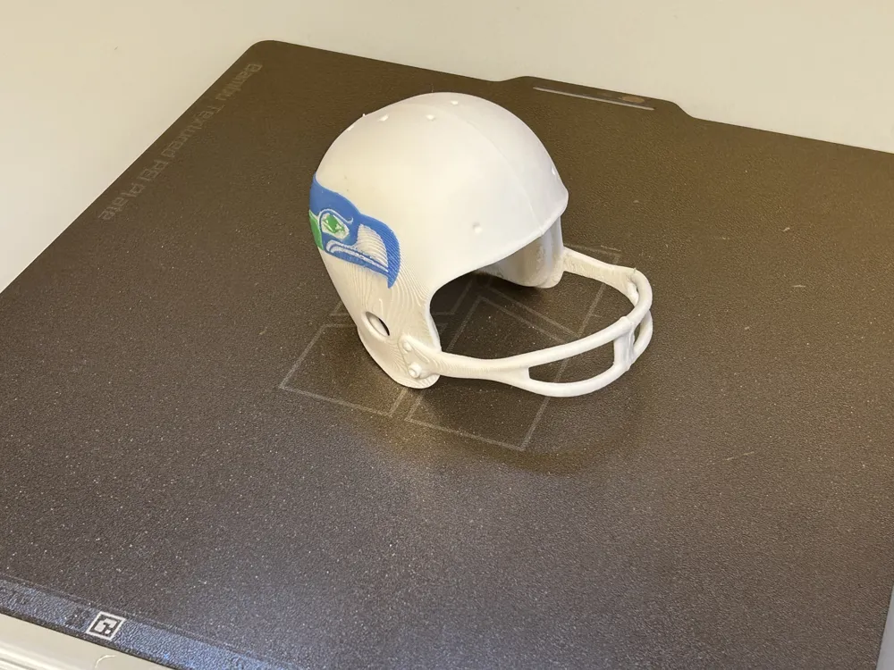 Retro Seattle Seahawks Mini Helmet - Free 3D Print Model - MakerWorld