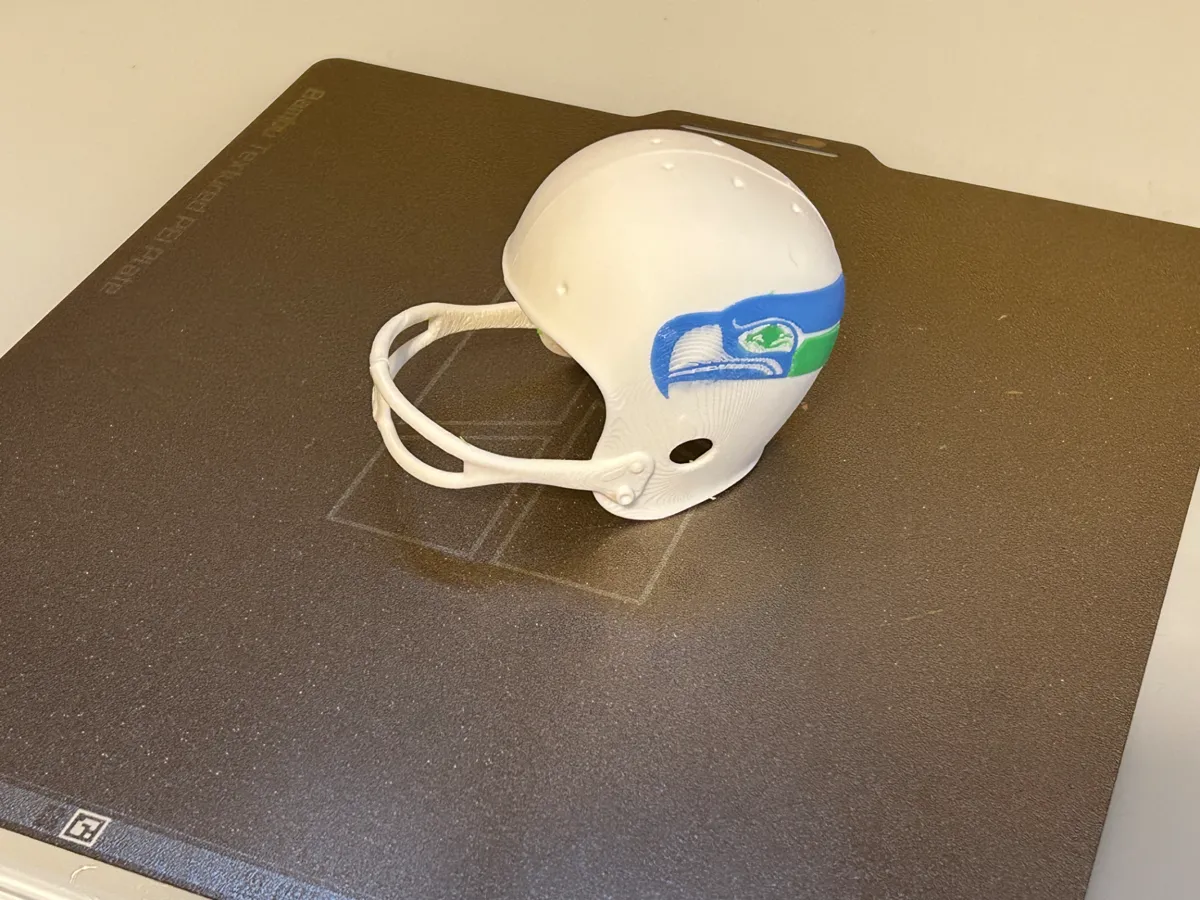 Retro Seattle Seahawks Mini Helmet - Free 3D Print Model - MakerWorld