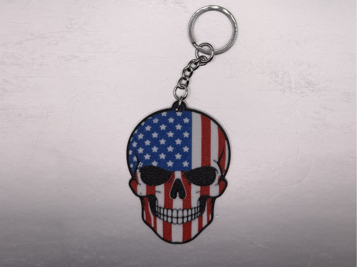 Freedom Skull Keychain