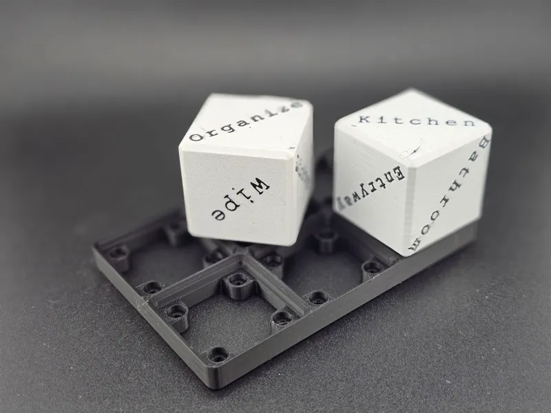 Gridfinity Cleaning & Chore Dice Set