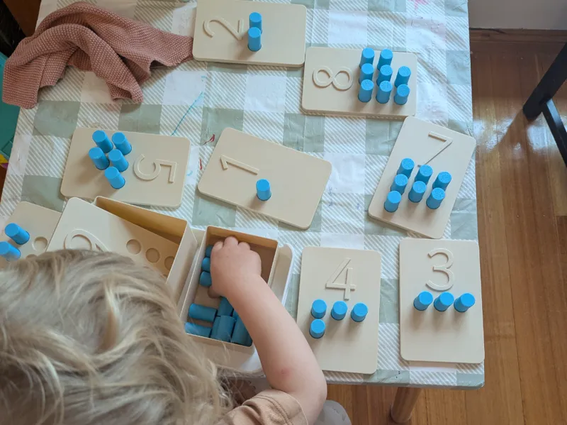 Number Counting Peg Boards