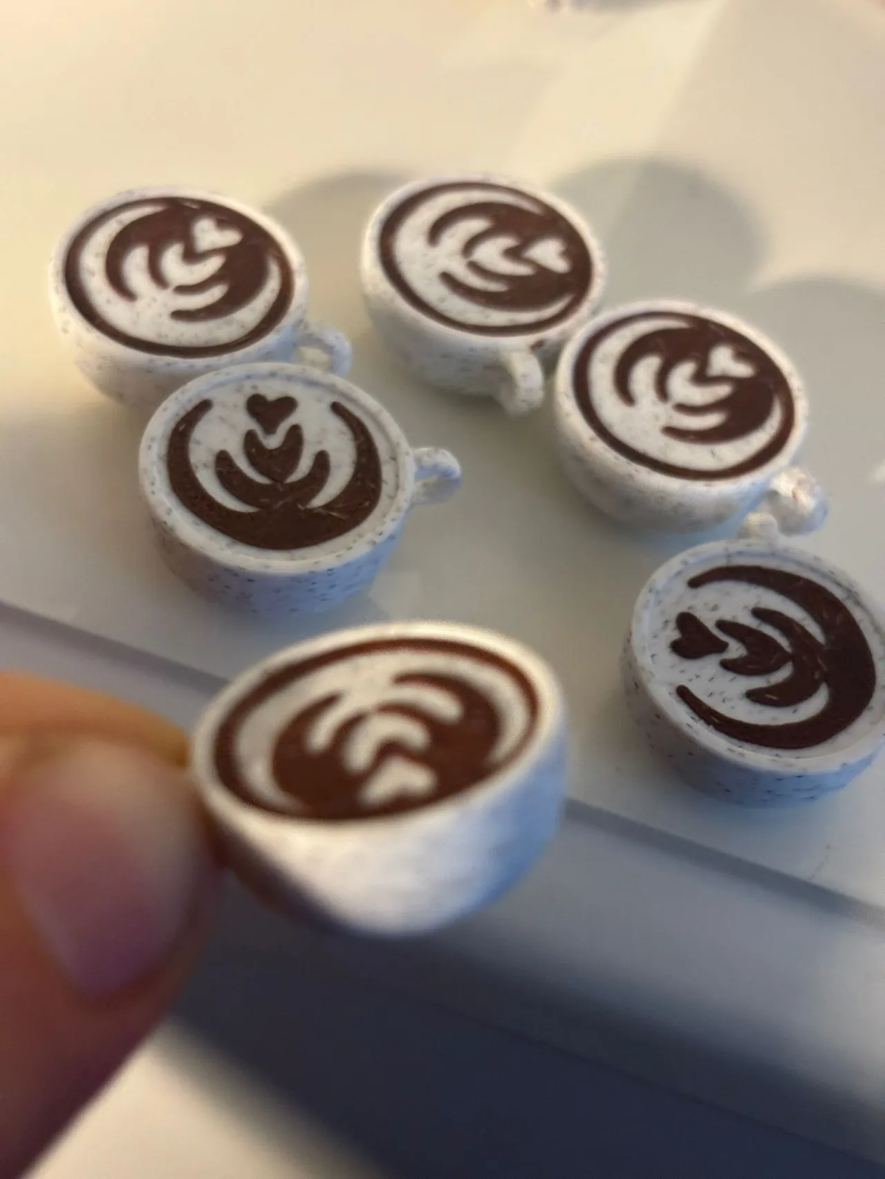 Coffee Cup Earrings (3d) view 2
