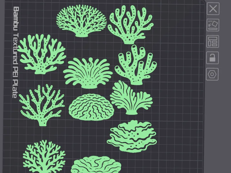 Glowing PLA Coral Reef - Silhouettes for Kids