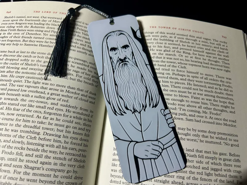 Saruman Bookmark (Hueforge Lord of the Rings)