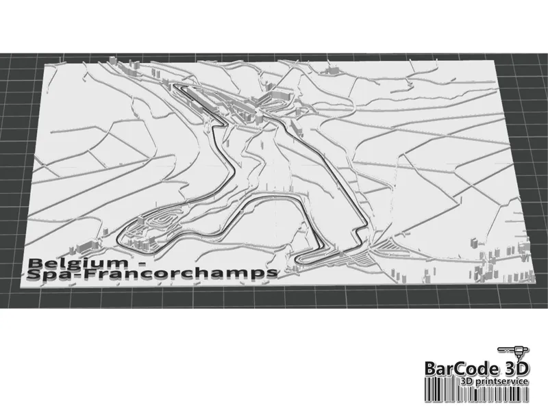 F1 Circuit Spa 3D Street Map
