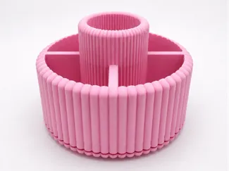 Modern Spinning Ribbed Makeup Organiser
