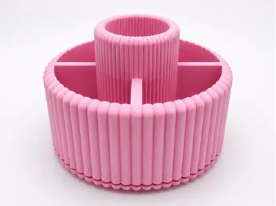 Modern Spinning Ribbed Makeup Organiser 