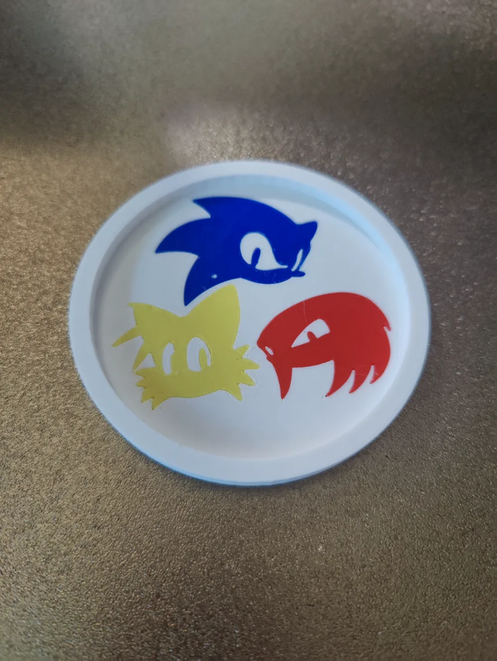 3 Sonic, Tails, and Knuckles coasters by Uncle Joeys Creations - MakerWorld