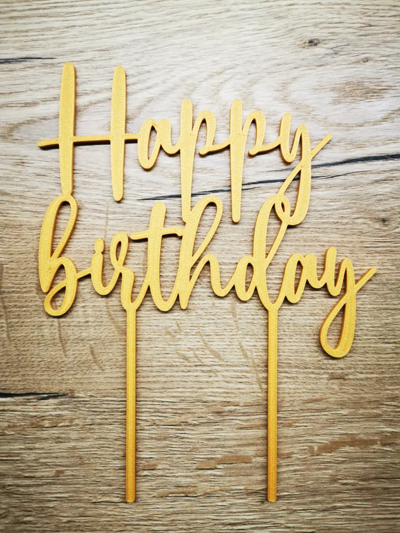 Cake topper Happy birthday