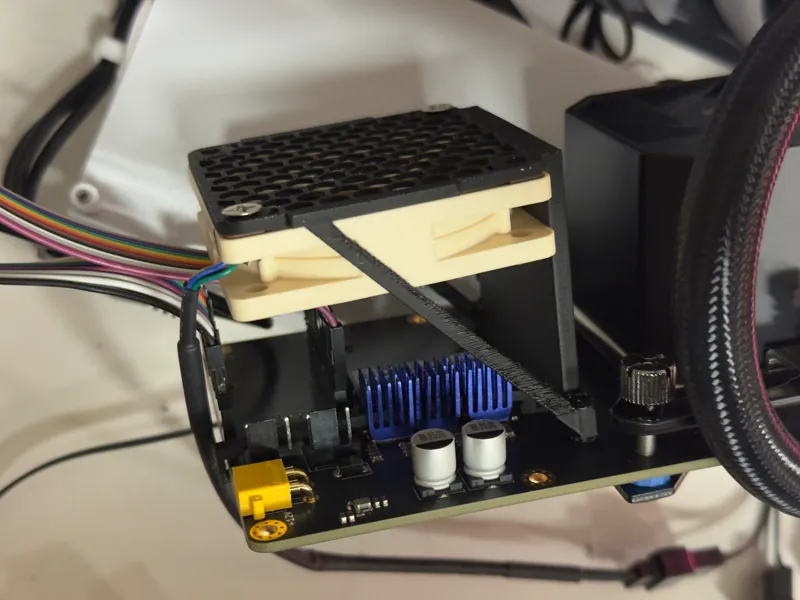 NerdQAxe++ VReg Clip and 60mm Fan Mount
