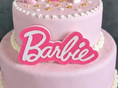Barbie sign cake topper 