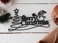 Décoration murale bonhomme de neige Joyeux Noël — photo 2