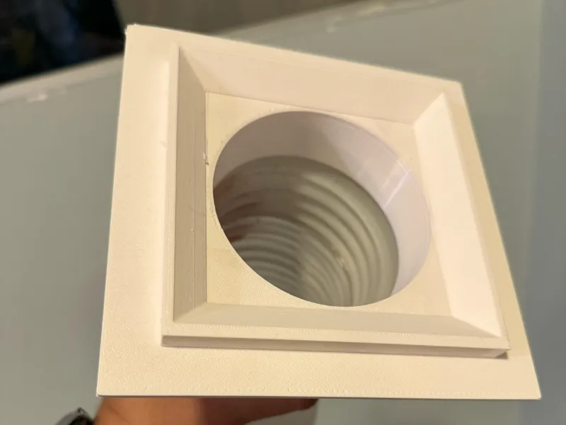 Soporte de pared para tubo de 95mm para secadora
