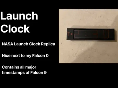 Falcon 9 Launch Countdown Clock 118g EZ Fit