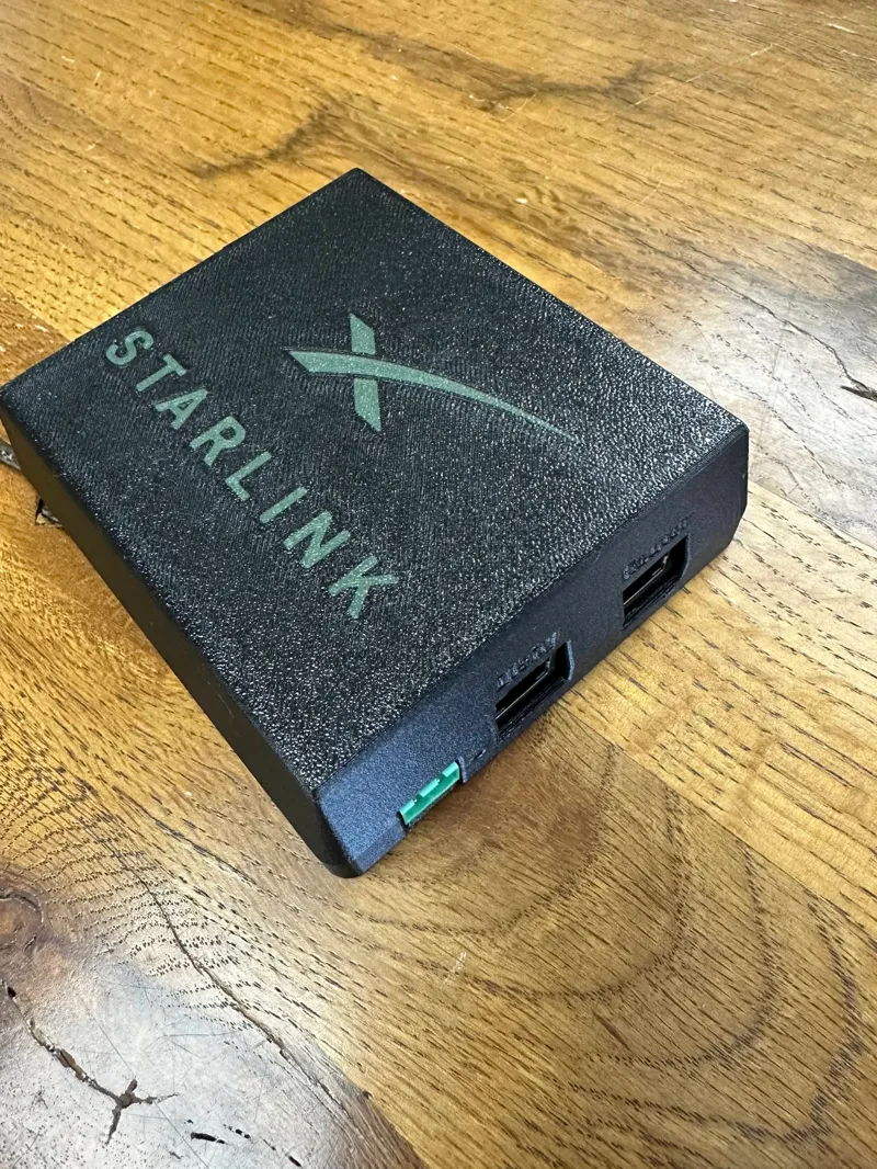 Starlink Dishy DC case and baseplate (for BoonDocker)