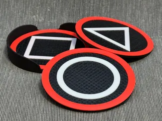 Squid Game Soldier Mesh Masks Coaster set