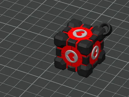 Companion Cube Keychain 