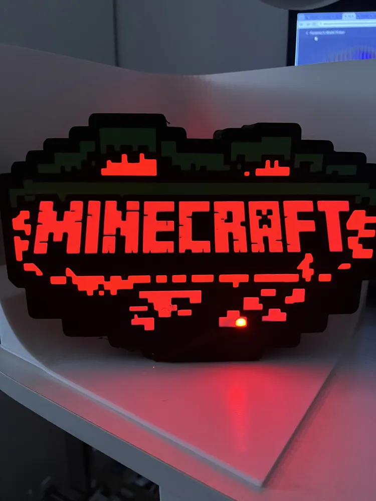 Led Minecraft Pfp Minecraft LED Lightbox - Free 3D Print Model - MakerWorld