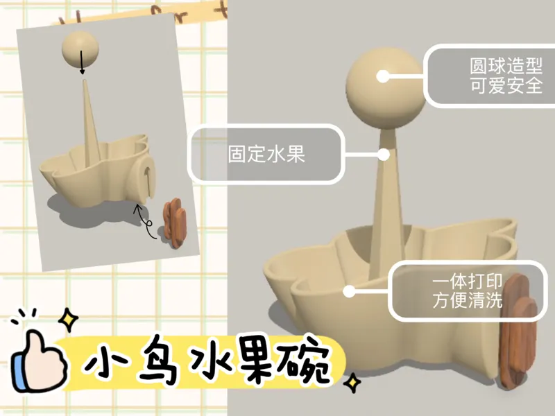 小鸟水果碗｜鹦鹉食盒