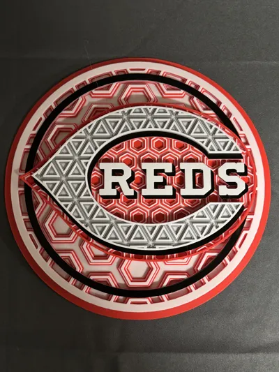 Cincinnati Reds Dimensional Mosaic by Richie Rich Richie RichMakerWorld ...