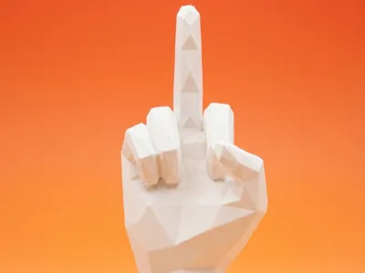 Middle finger Statue Low Poly