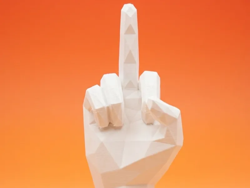 Middle finger Statue Low Poly