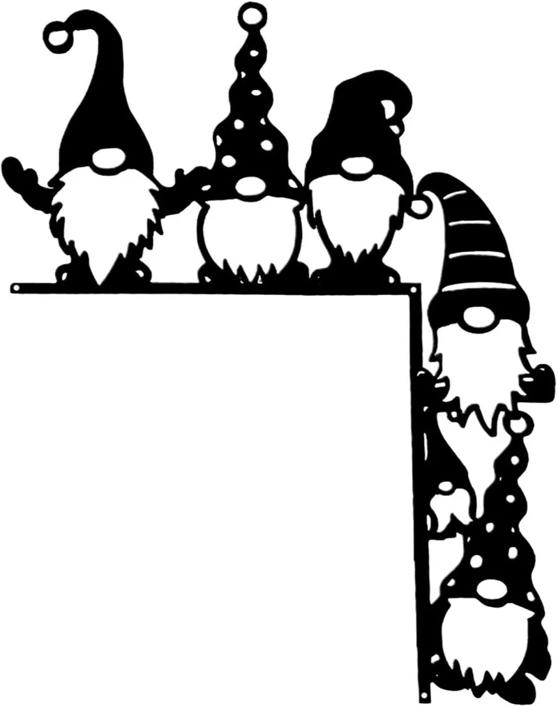 gnome christmas door shelf corner decoration