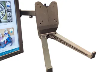 Laptop holder for screen arms