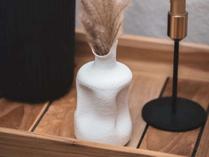 Vase 18,7cm im Fuzzy Design