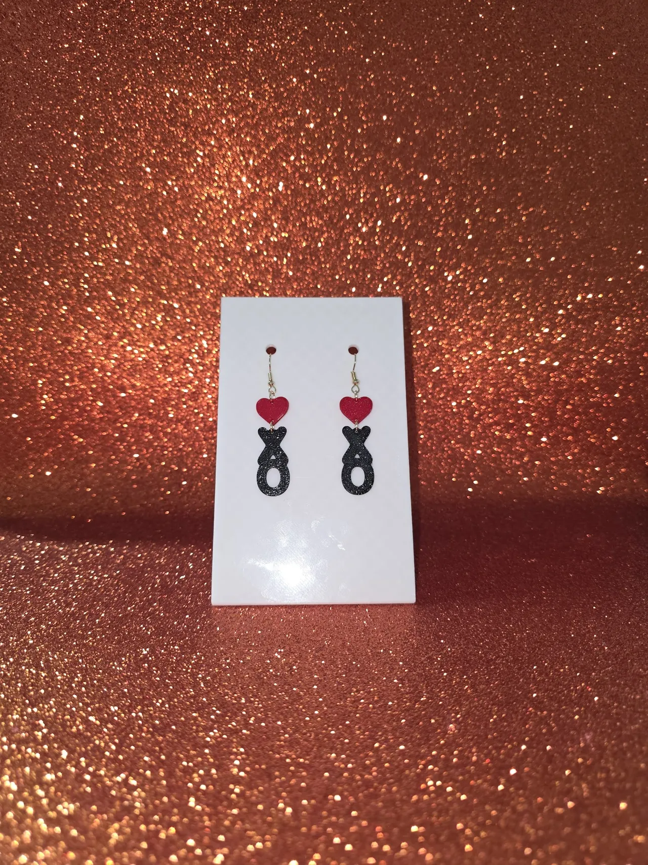 Xo love earrings view 2
